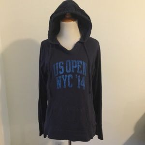 US Open Tennis Hooded l/s t shirt 2014 medium